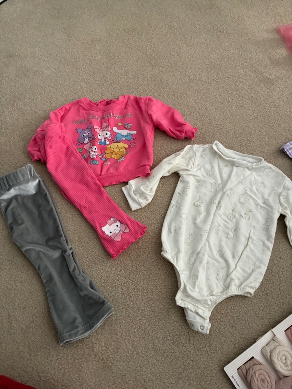 Hello kitty and bunny onesie bundle